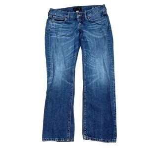 Madewell Jeans‎ Men 34W x 30L Blue Slim Skinny Starburst Creased Mid Rise Cotton